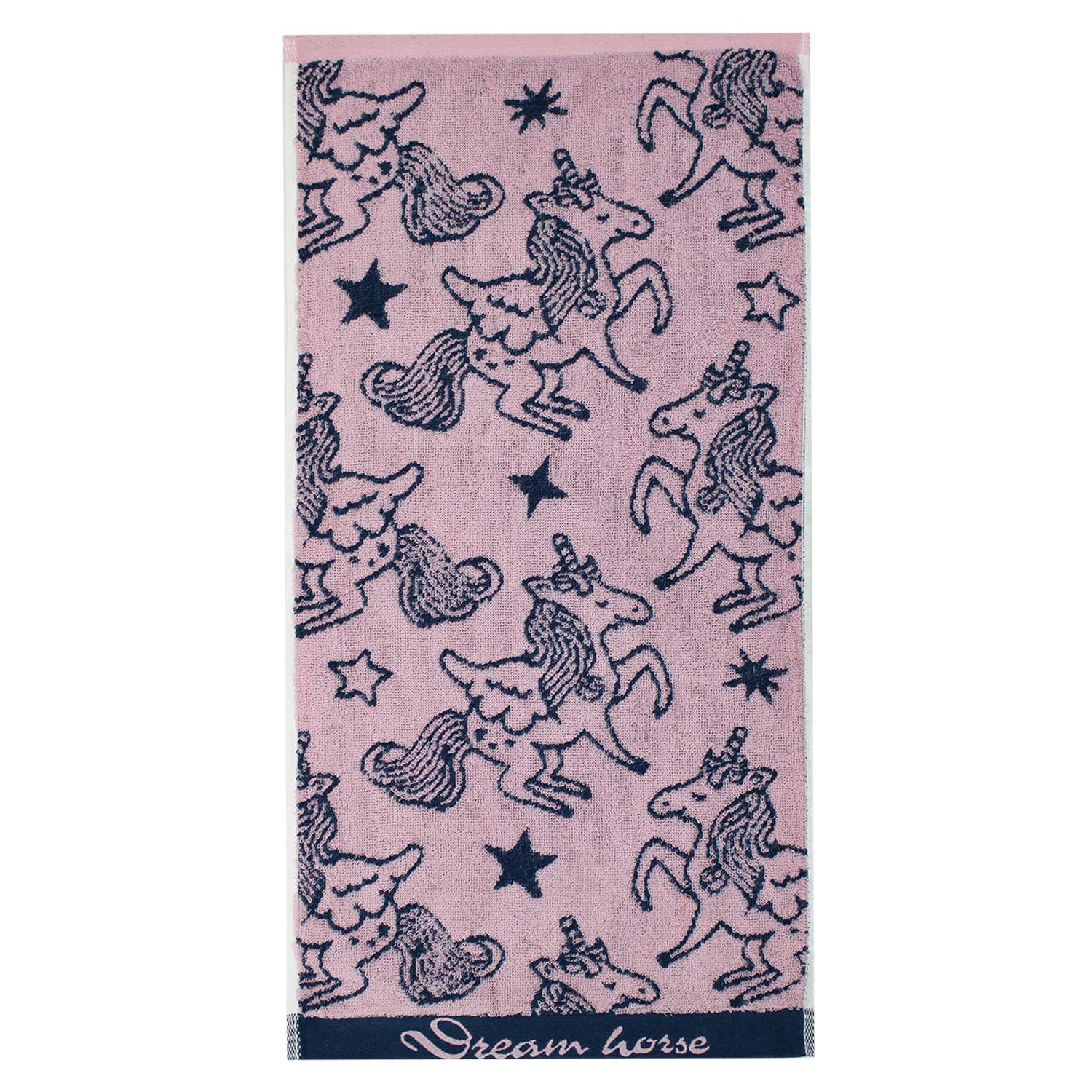 Махровое полотенце Bravo Единорог 30х60 см розовое - фото 1