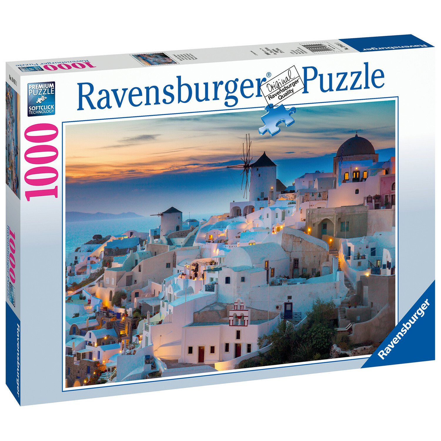 Пазл Ravensburger Вечерний Санторини 1000элементов 19611 купить по цене  1729 ₽ в интернет-магазине Детский мир