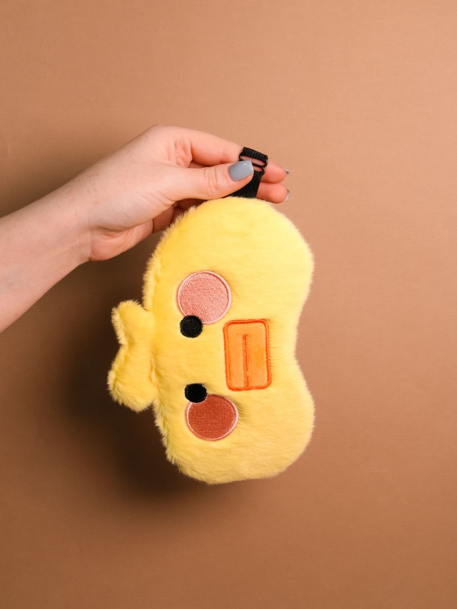 Маска для сна iLikeGift Baby duck yellow с гелевым вкладышем - фото 4