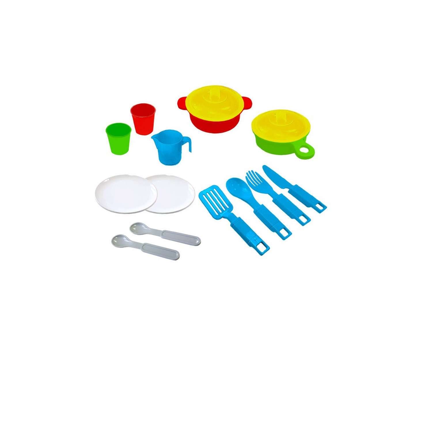 Игрушечная посуда детская Green Plast игровой набор для кухни 15 шт - фото 2