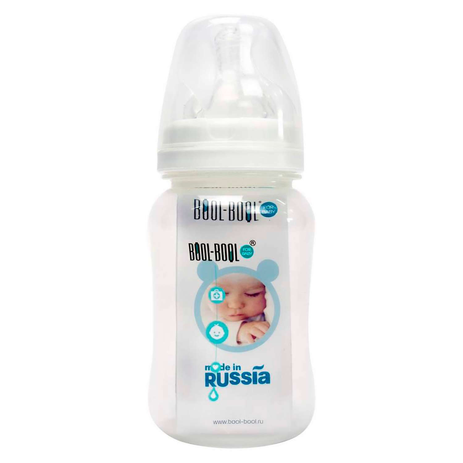 Бутылочка для кормления BOOL-BOOL for baby с широким горлышком Ultra med 270 мл - фото 1