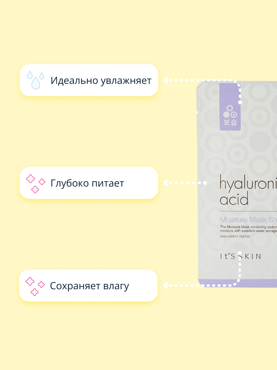 Маска тканевая Its Skin Hialuronic acid 17 г - фото 3