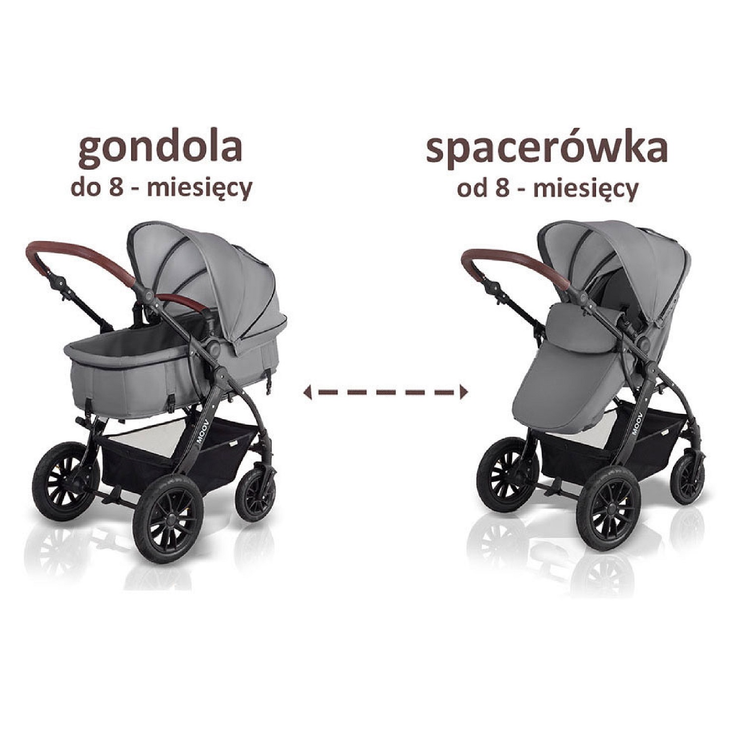 Коляска 3 в 1 Kinderkraft Moov Grey KKWMOOVGRY00NC - фото 6