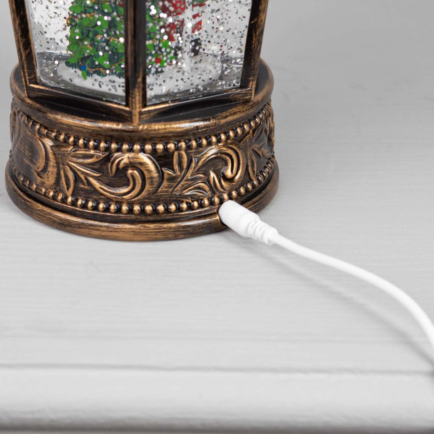 Светодиодная фигура Sima-Land «Дед Мороз и ёлка» пластик батарейки не в комплекте свечение тёплое белое - фото 4