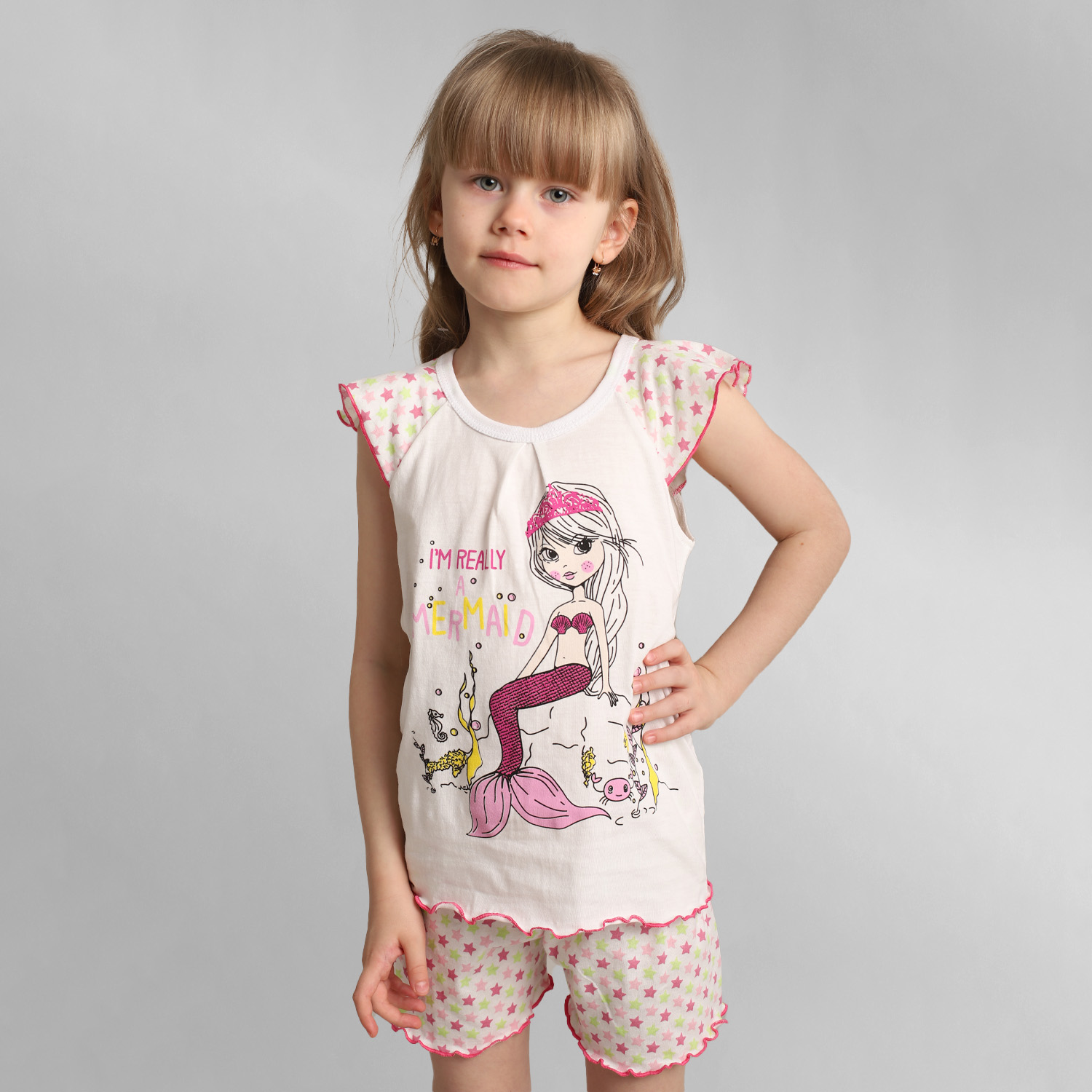 Пижама Babycollection 00-00028318молочный светло-розовый - фото 3