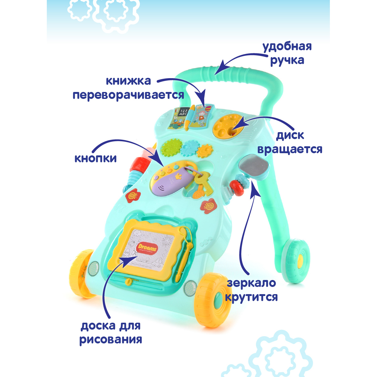 Ходунки Veld Co каталка бизиборд купить по цене 3298 ₽ в интернет-магазине  Детский мир