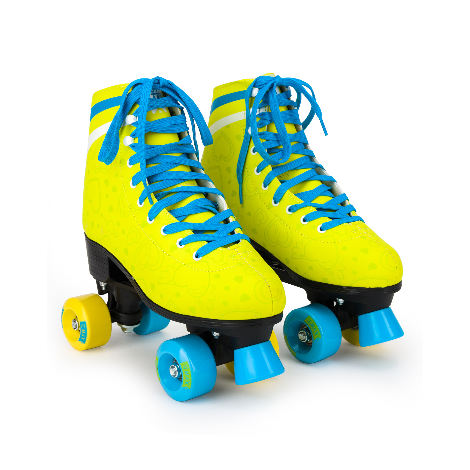 Роликовые коньки SXRide Roller skate YXSKT04LEM40 цвет лимонный размер 40 - фото 1