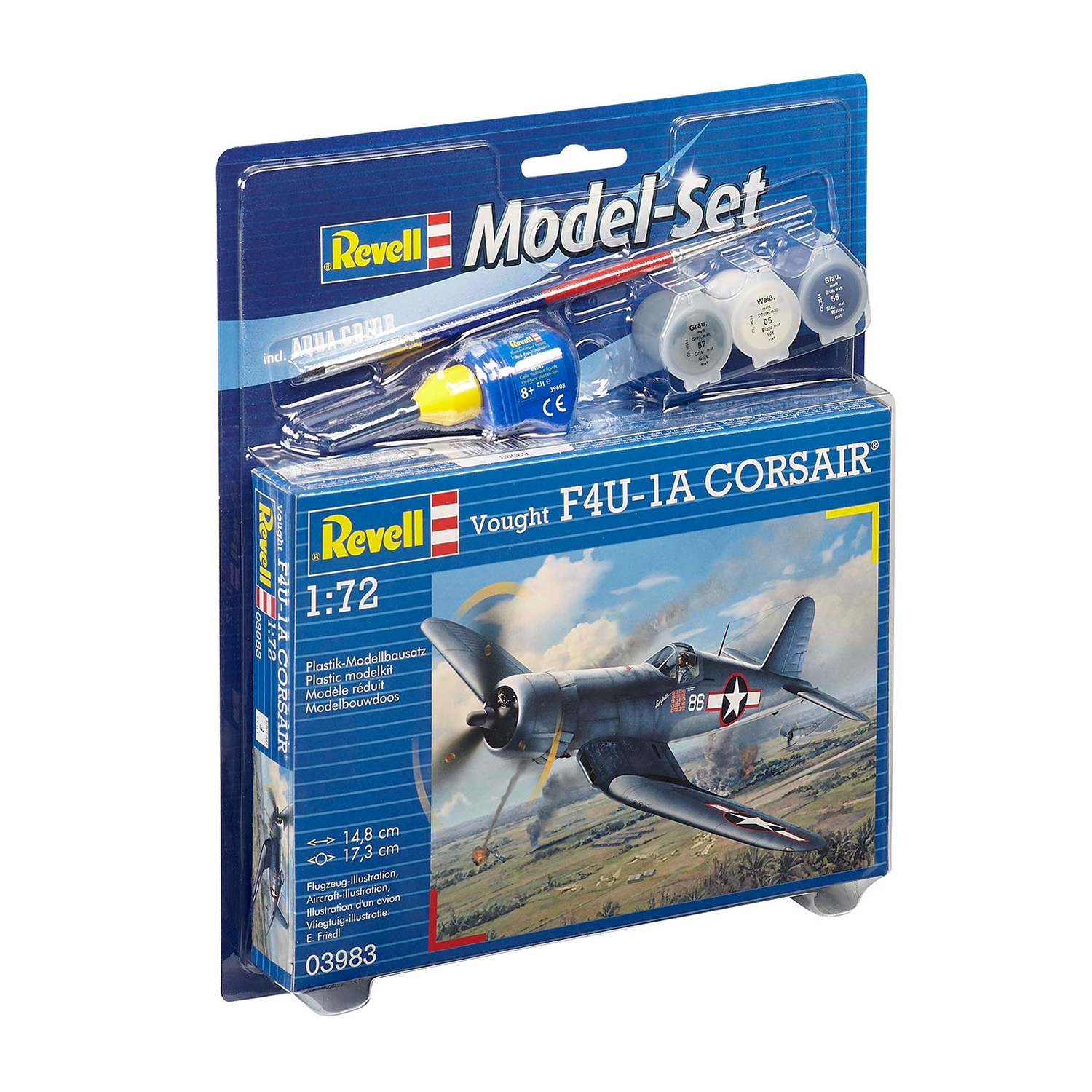 Сборная модель Revell Истребитель-бомбардировщик Vought F4U-1D Corsair 63983 - фото 3