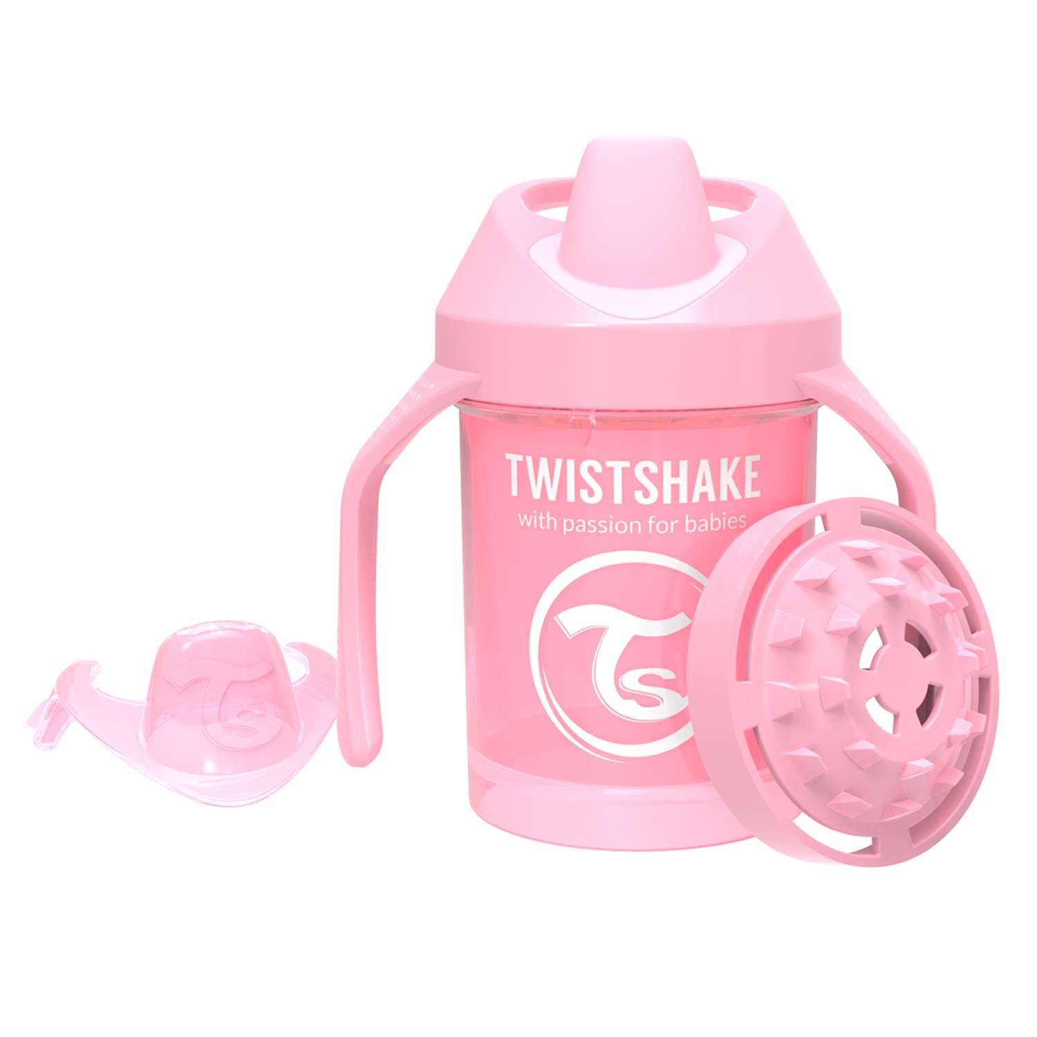 Поильник-непроливайка Twistshake Пастельный розовый 230 мл 4 мес+ - фото 1