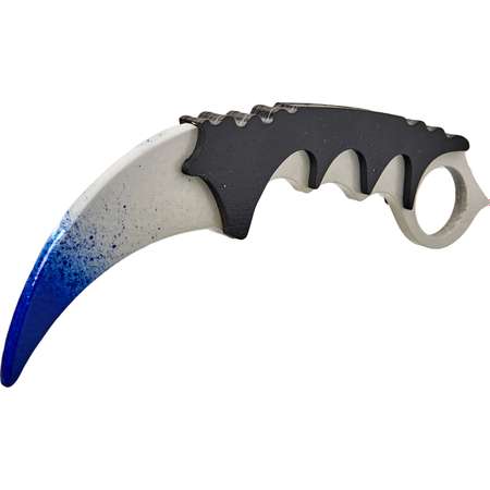 Нож-керамбит MASKME Сверхпрочные Снежный градиент синий деревянный