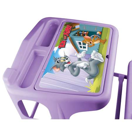 Стол-парта Пластишка Tom and Jerry детская с аппликацией Сиреневая в ассортименте