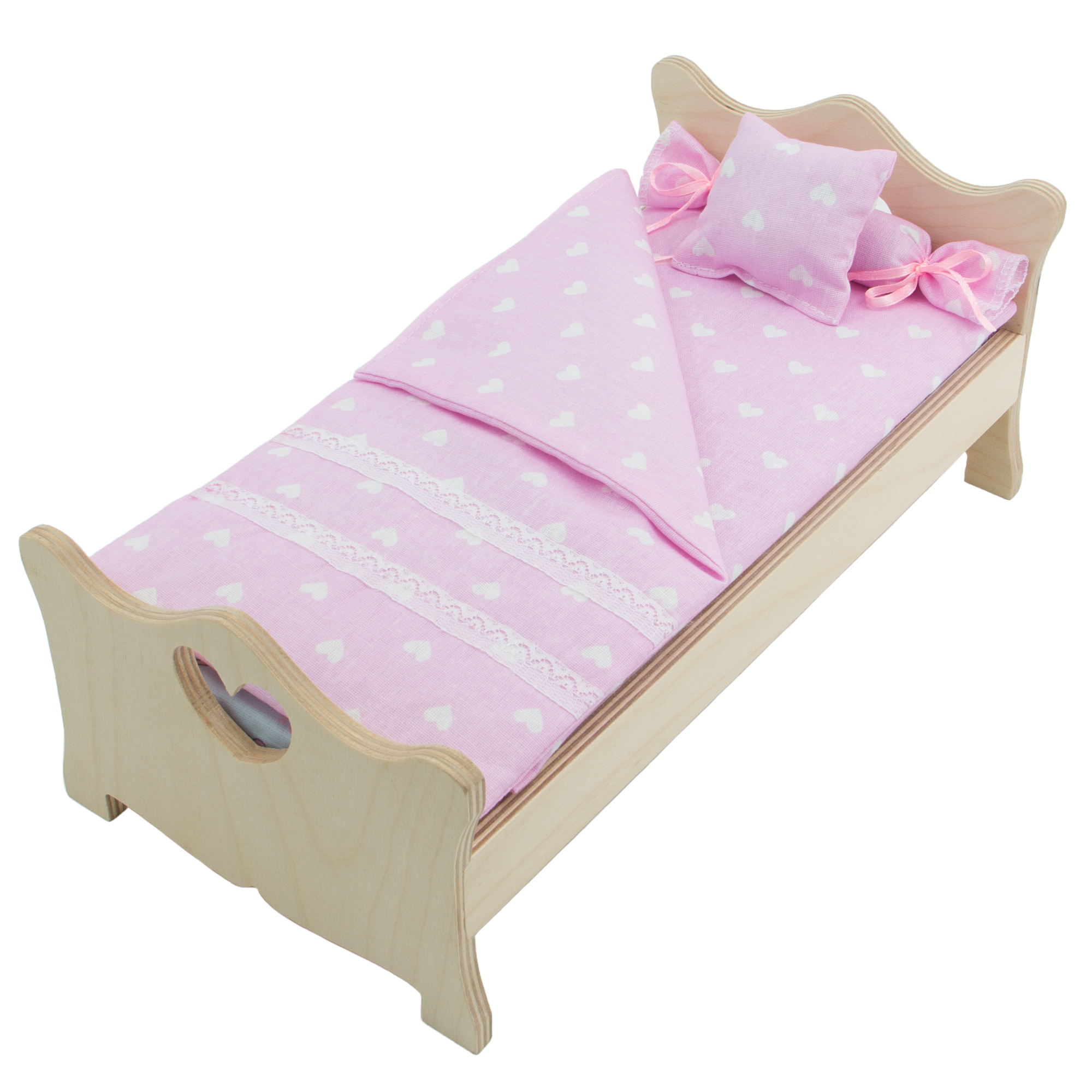 Комплект постельного белья Модница для куклы 29 см бледно-розовый 2002бледно-розовый - фото 7