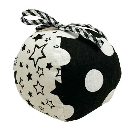 Развивающая игрушка Потешка Мячик с черно-белыми картинками для малышей