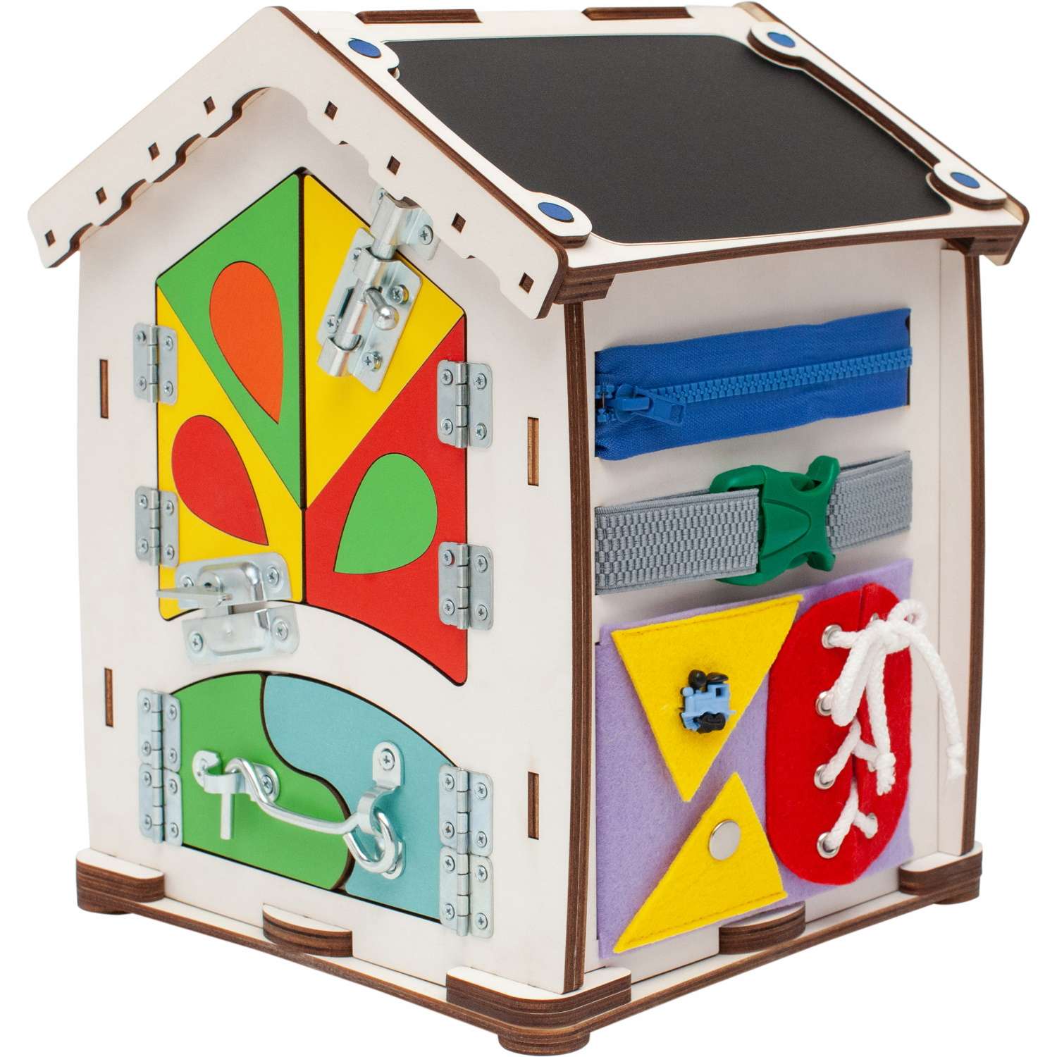 Бизиборд Jolly Kids Развивающий домик со светом «Паровозик» - фото 2