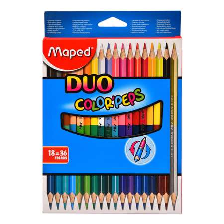 Карандаши цветные MAPED Color Peps 2сторонние 36цветов 18шт 829601