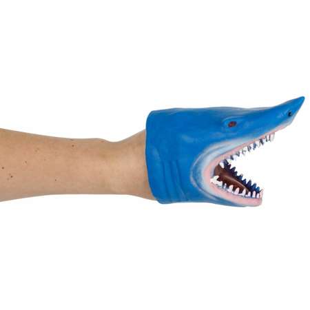 Игрушка-перчатка 1TOY Зверуки большие на руку Акула синяя