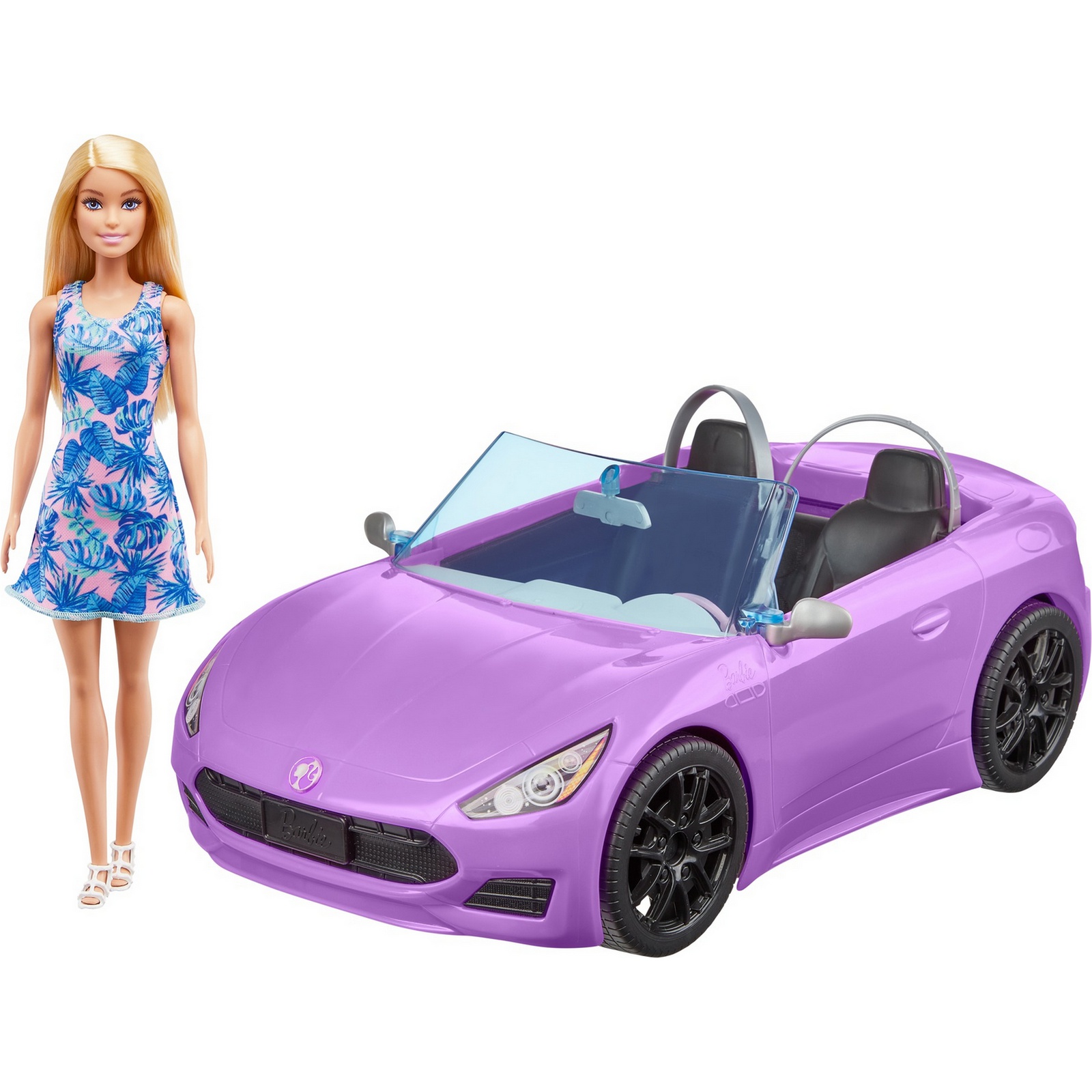 Кукла Barbie с розовой машиной HBY29 купить по цене 1799 ₽ в  интернет-магазине Детский мир