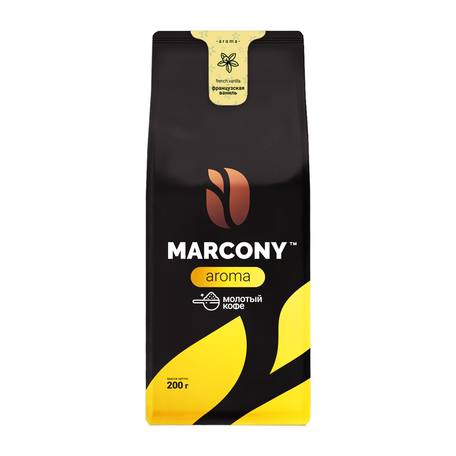 Кофе молотый Marcony Aroma со вкусом Французской ванили 200 г - фото 1