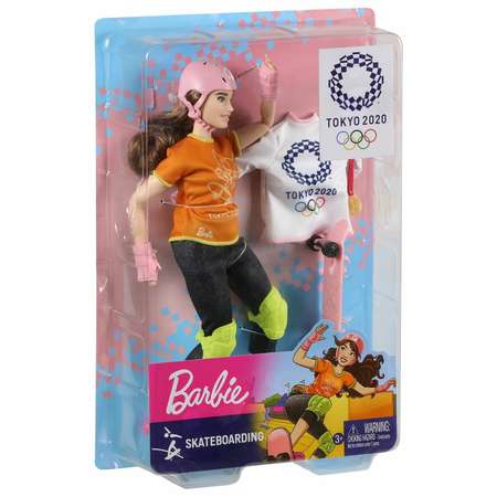 Кукла Barbie Олимпийская спортсменка Скейбордистка GJL78