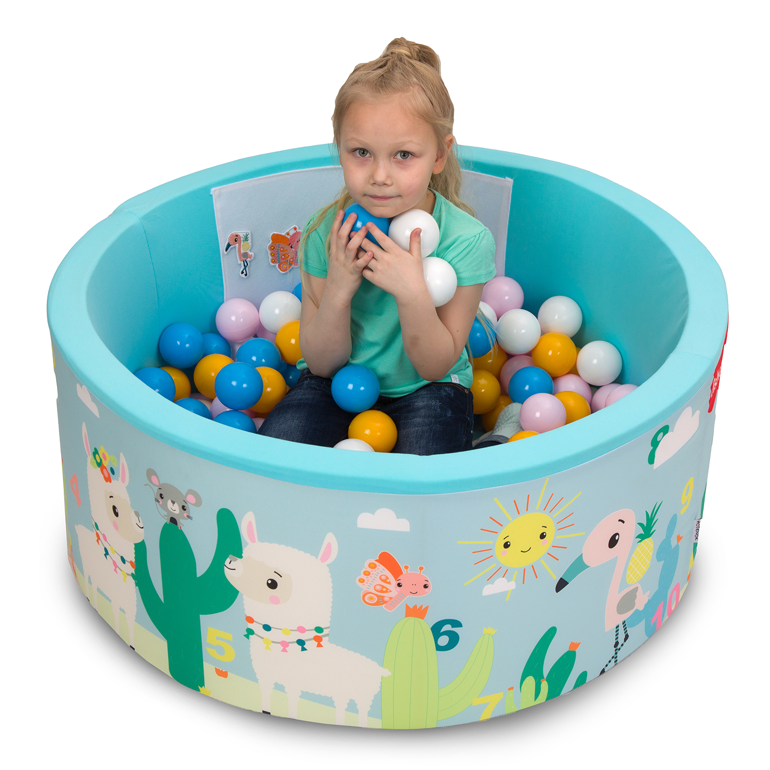 Бассейн Hotenok сухой Fisher Price Изучаем цифры в саванне 40 см 200 шаров Sbh149SP_FP - фото 3