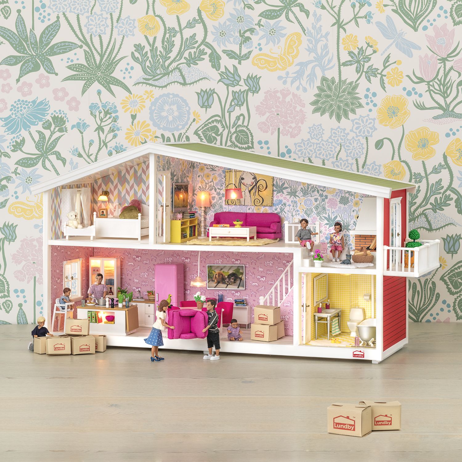 Кукольный домик Lundby Классический с розетками для освещения LB_60101900  купить по цене 13065 ₽ в интернет-магазине Детский мир