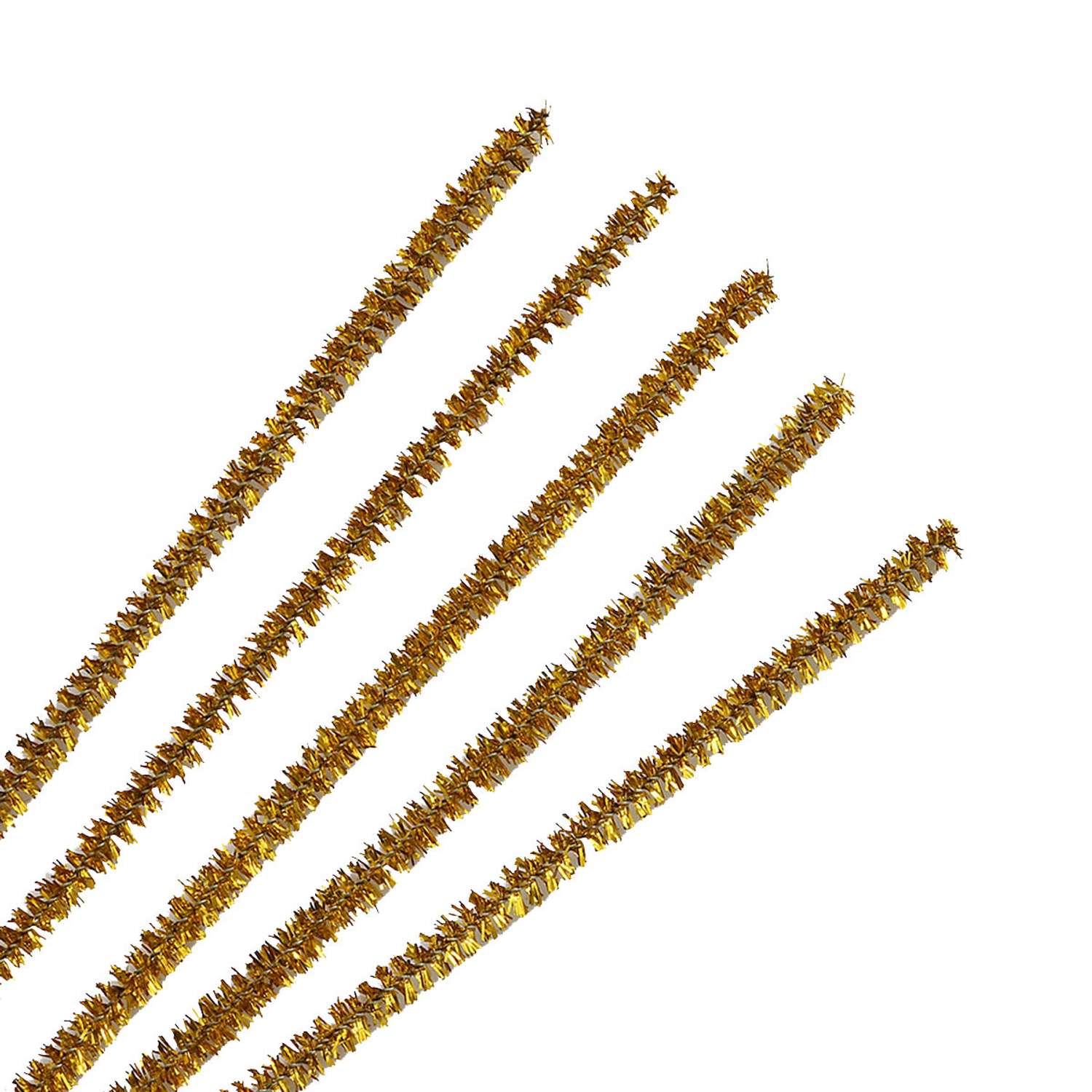 Проволока - синель Astra Craft с люрексом 6 мм х 30 см 20 шт золотой - фото 2