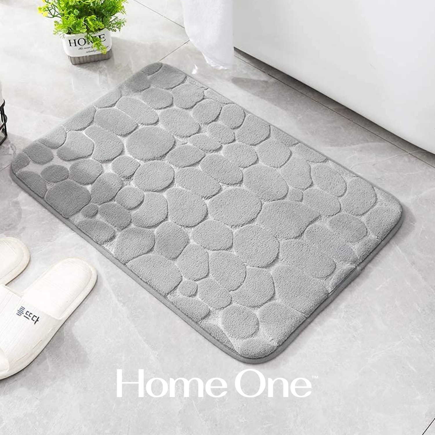 Набор ковриков Home One для ванной ULG рельефный светло-серый - фото 3