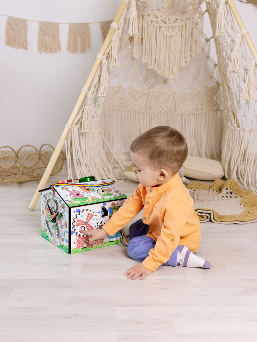 Бизиборд KimToys развивающий домик для малышей - фото 19