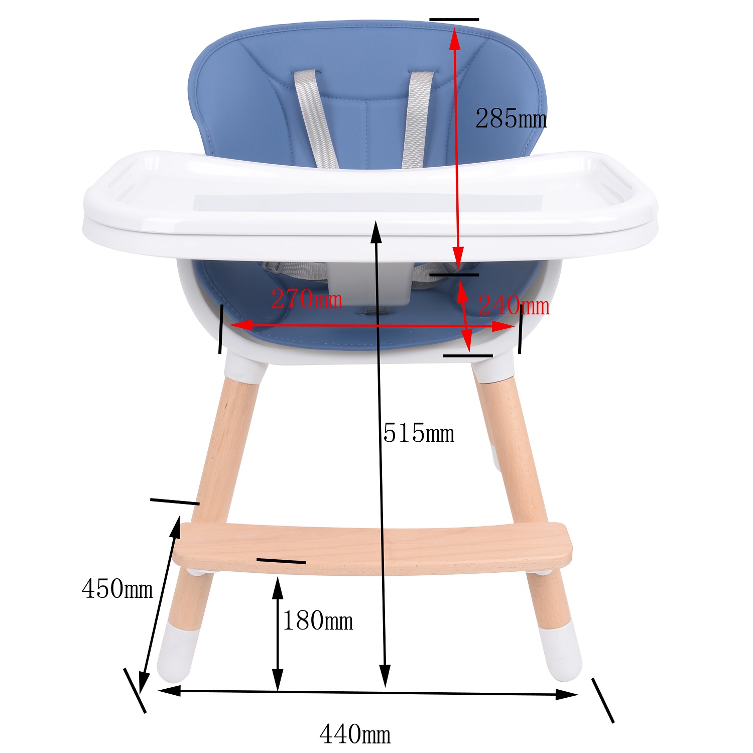 Стул для кормления Babyton Woody Turquoise - фото 14