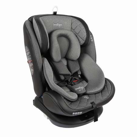 Автокресло Indigo Aero ST-3 Isofix растущее поворотное 0-36 кг серый