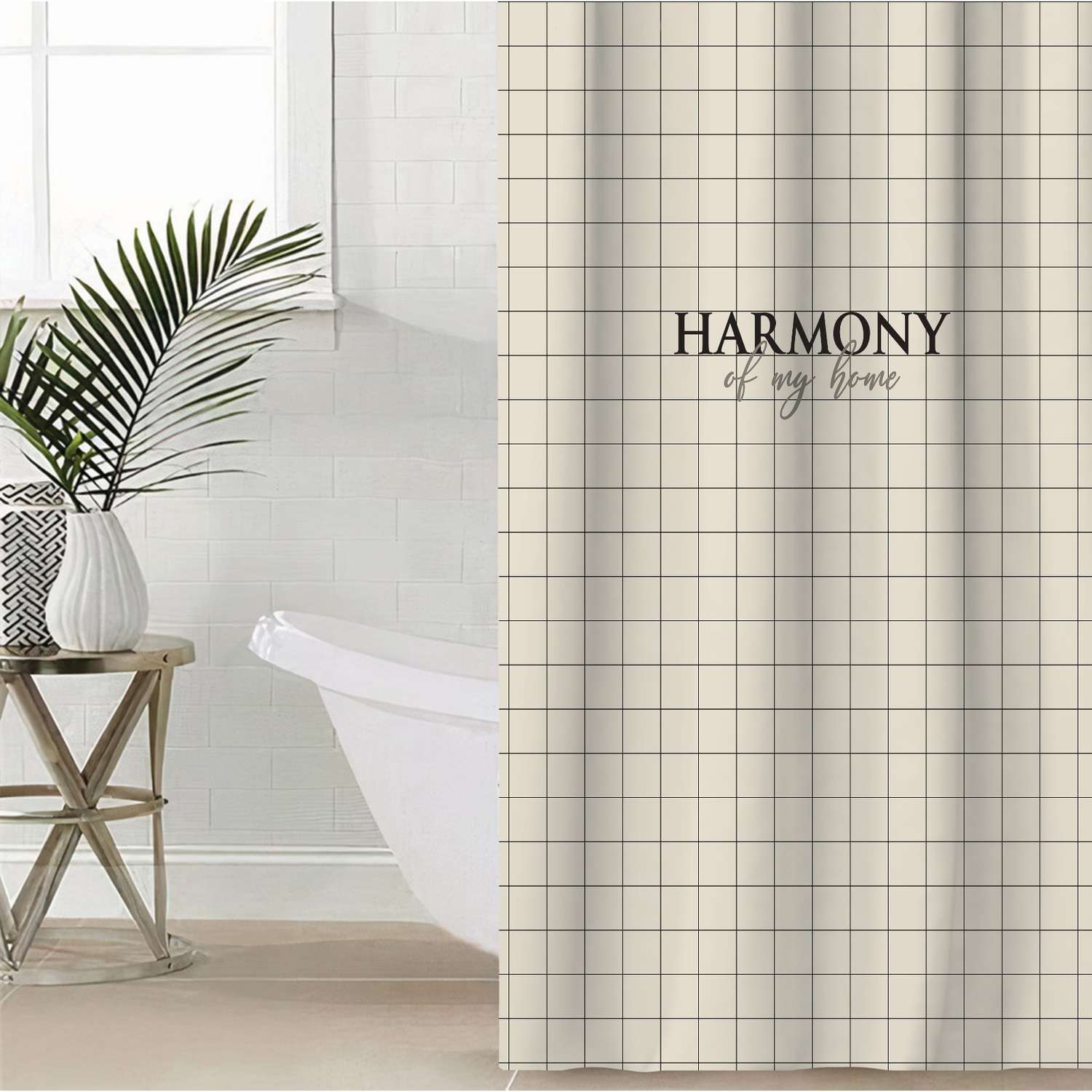 Штора для ванны Этель Harmony 145 х 180 см полиэстер - фото 1