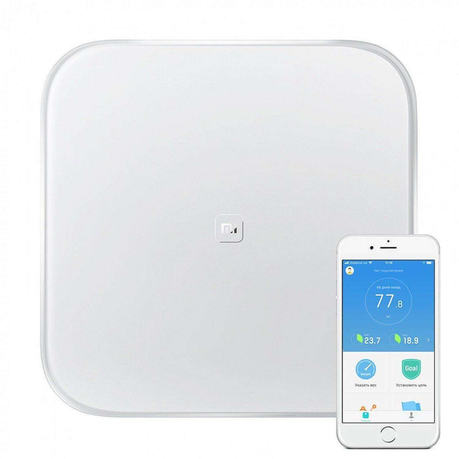 Весы XIAOMI Mi Smart Scale 2 NUN4056GL электронные диагностические до 150 кг белые - фото 1