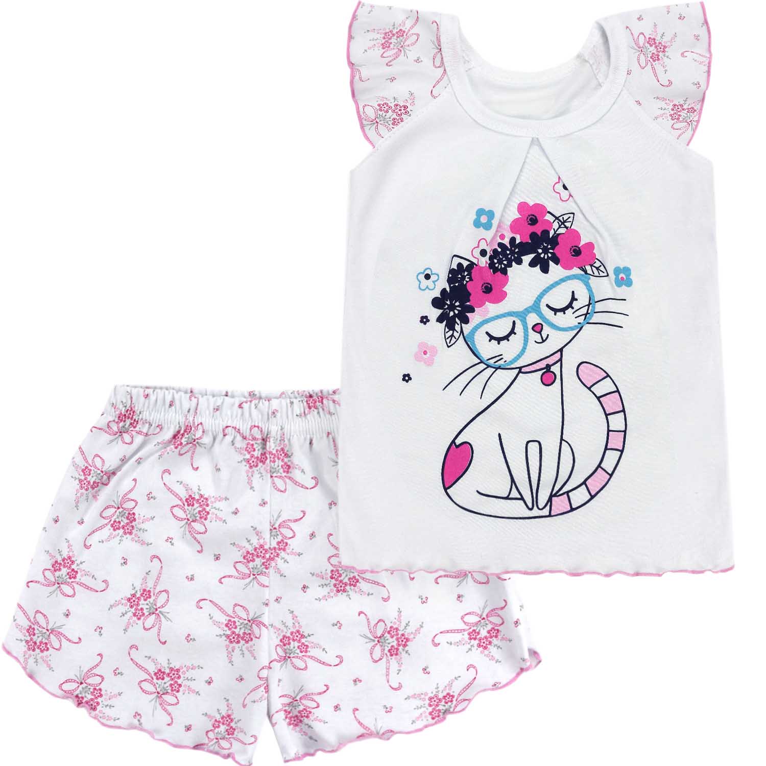 Пижама Babycollection 00-00024246белый малиновый бирюзовый - фото 1