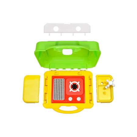Детская игрушечная кухня Green Plast посудка и продукты в чемодане