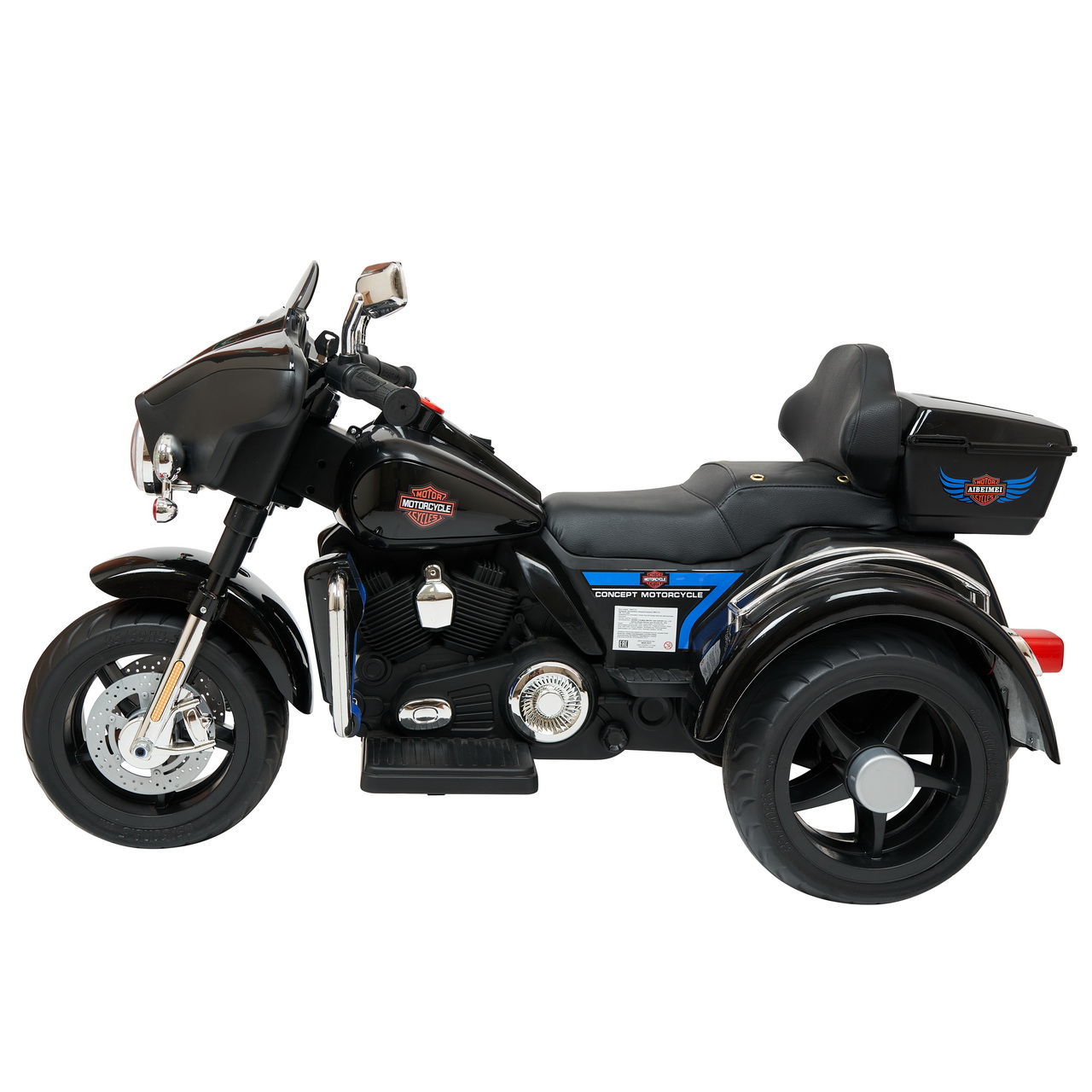 Электромобиль TOYLAND Трицикл Harley-Davidson Moto 7173 чёрный - фото 5
