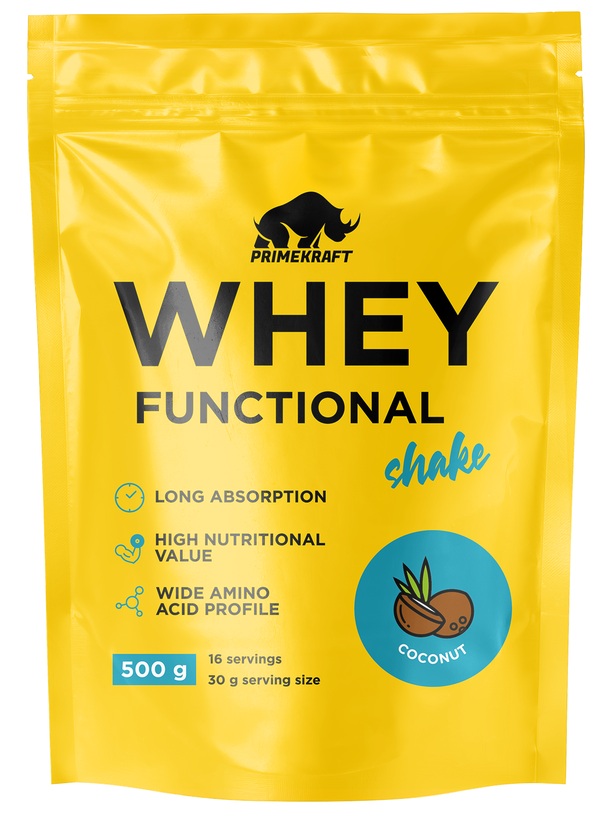 Протеин Whey Functional Shake Prime Kraft кокос 500г - фото 1