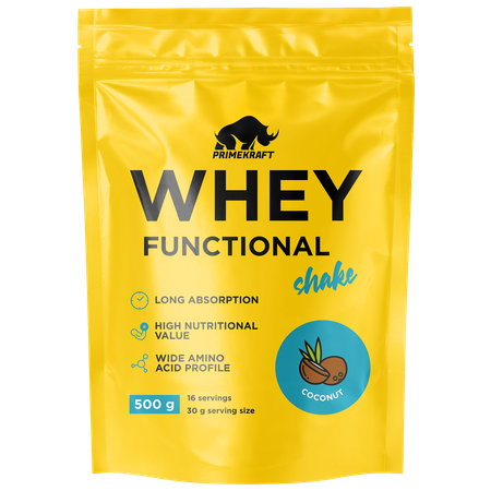Протеин Whey Functional Shake Prime Kraft кокос 500г