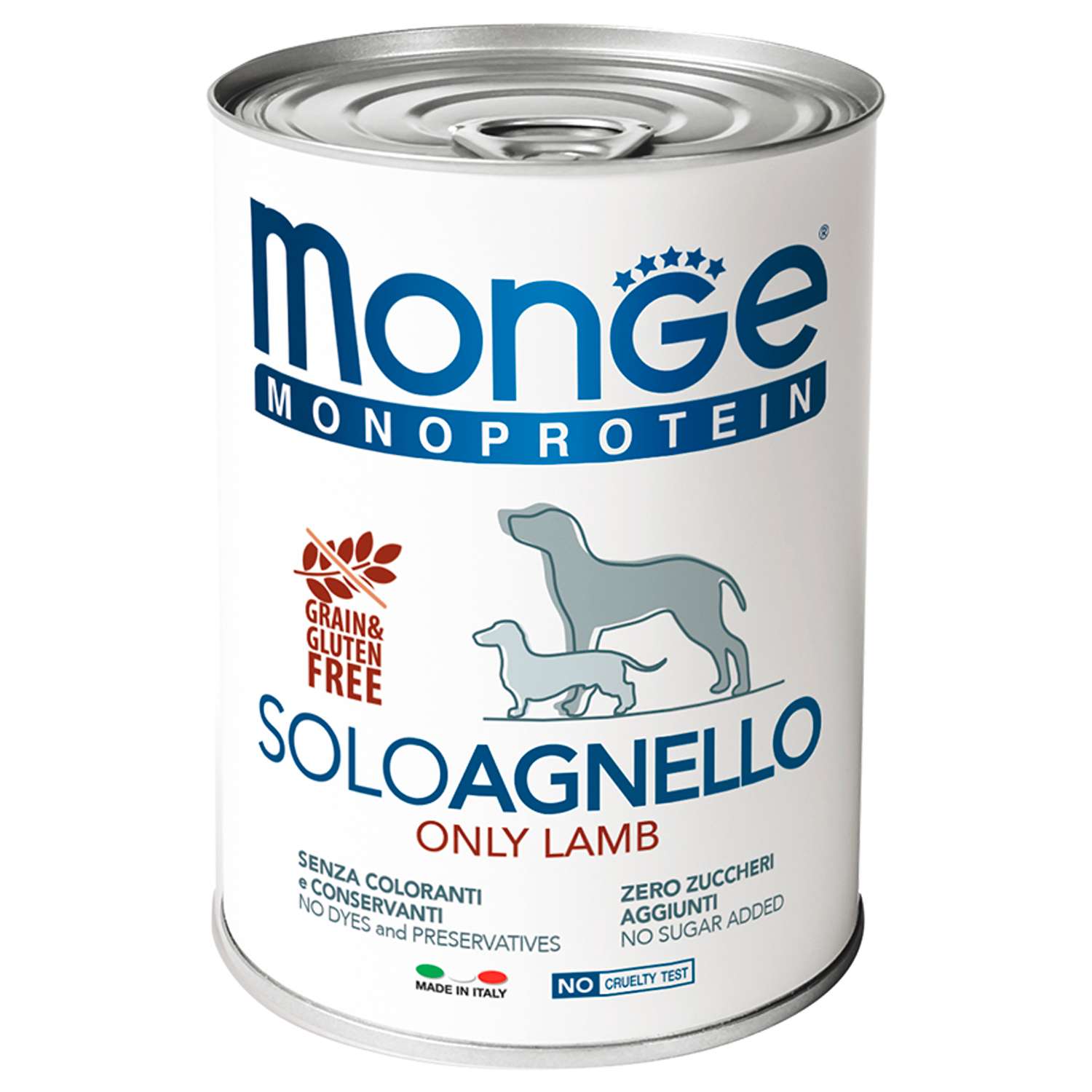 Корм для собак MONGE Dog Monoprotein Solo паштет из ягненка консервированный 400г - фото 1