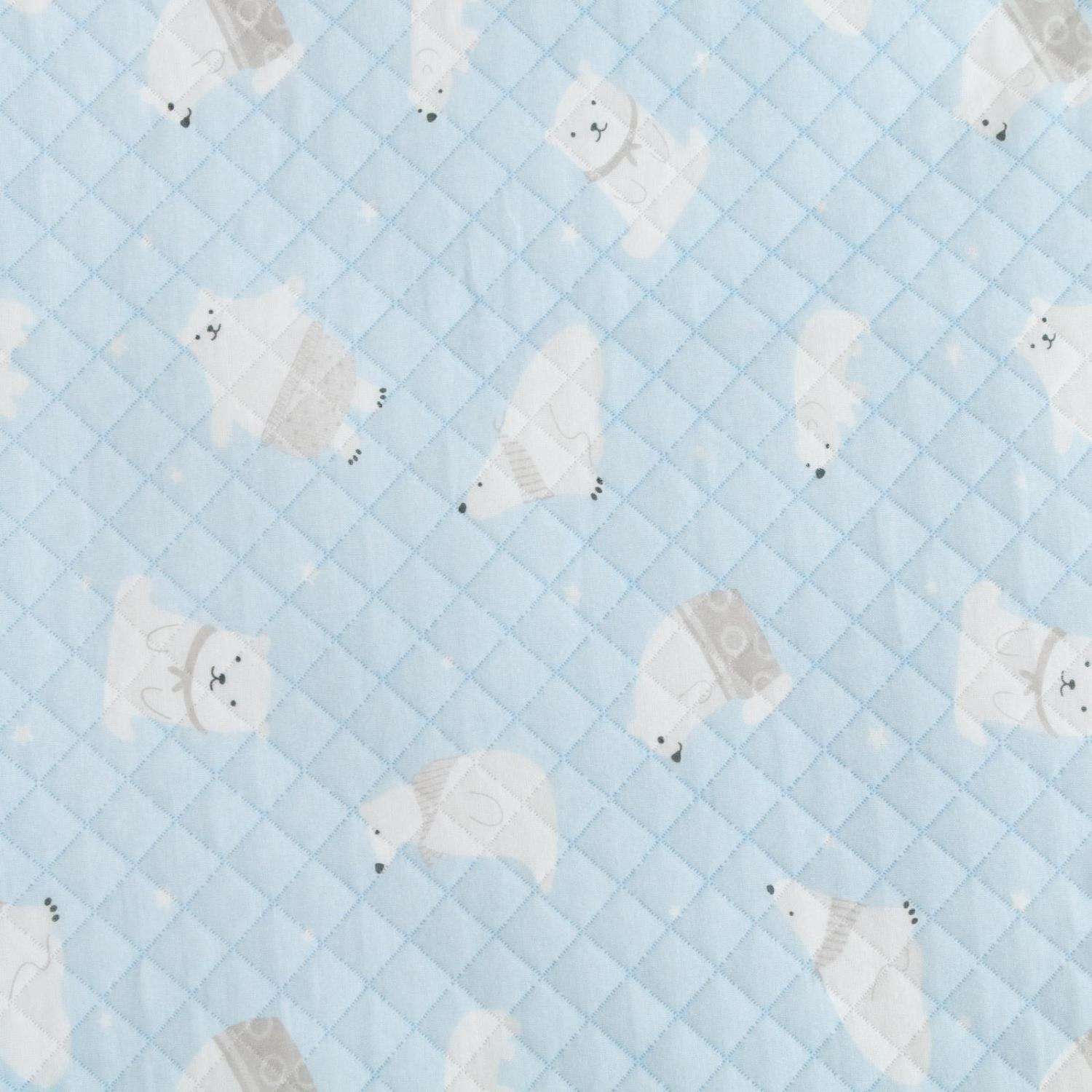 Одеяло стеганое Крошка Я Мишка 100х110 см голубой - фото 3