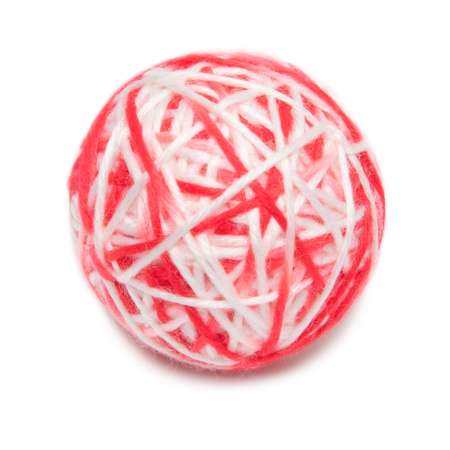 Игрушка для кошек Barbaks Клубок из пряжи 6см Розовый