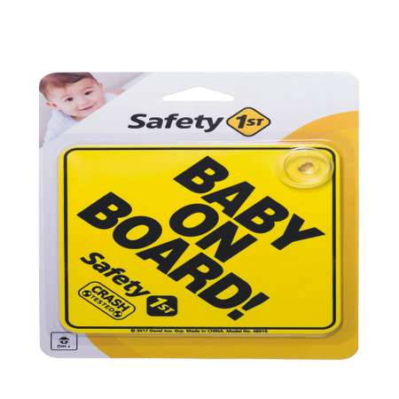 Знак Safety 1st на присоске в автомобиль Желтый