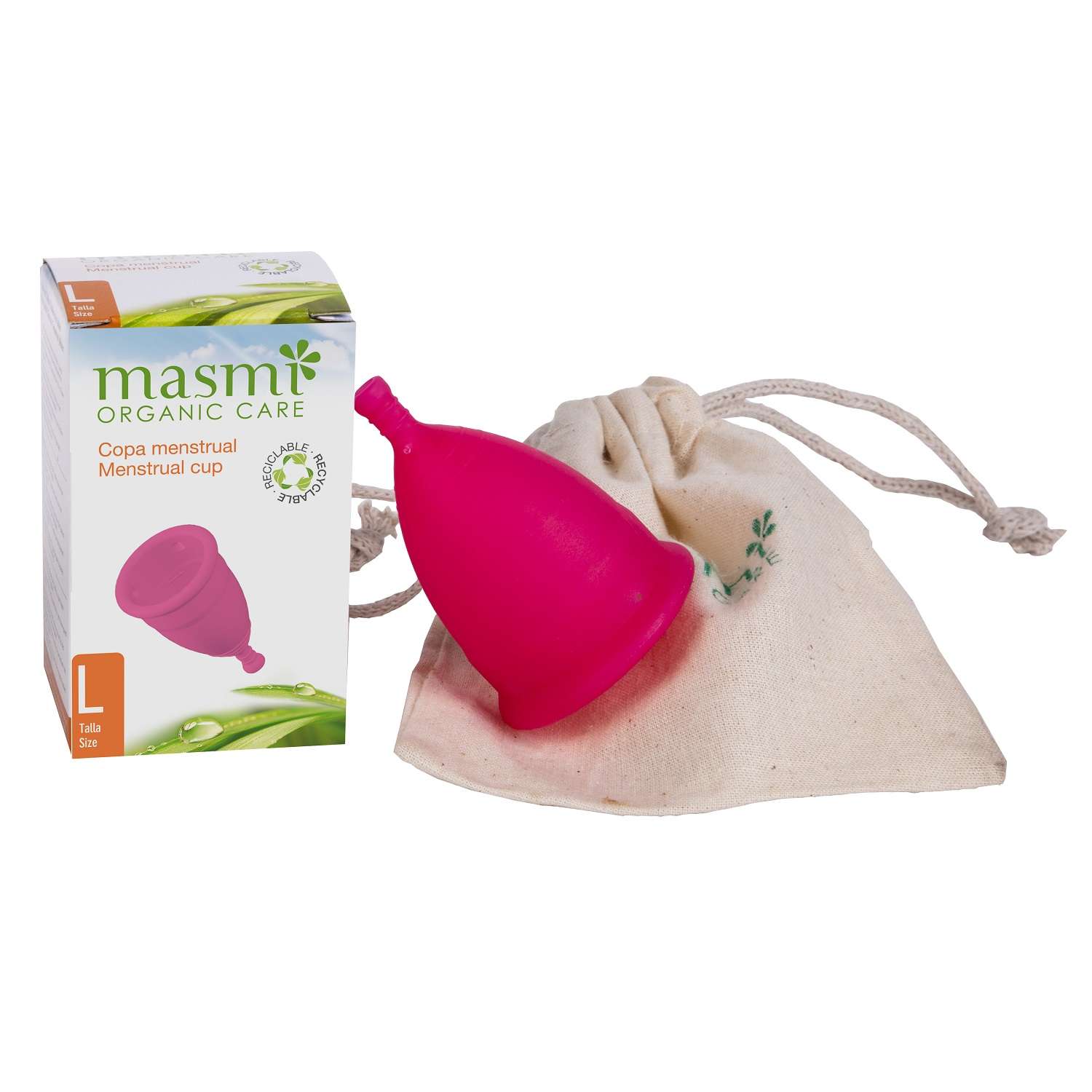 Менструальная чаша Masmi Organic Care гигиеническая размер L - фото 1
