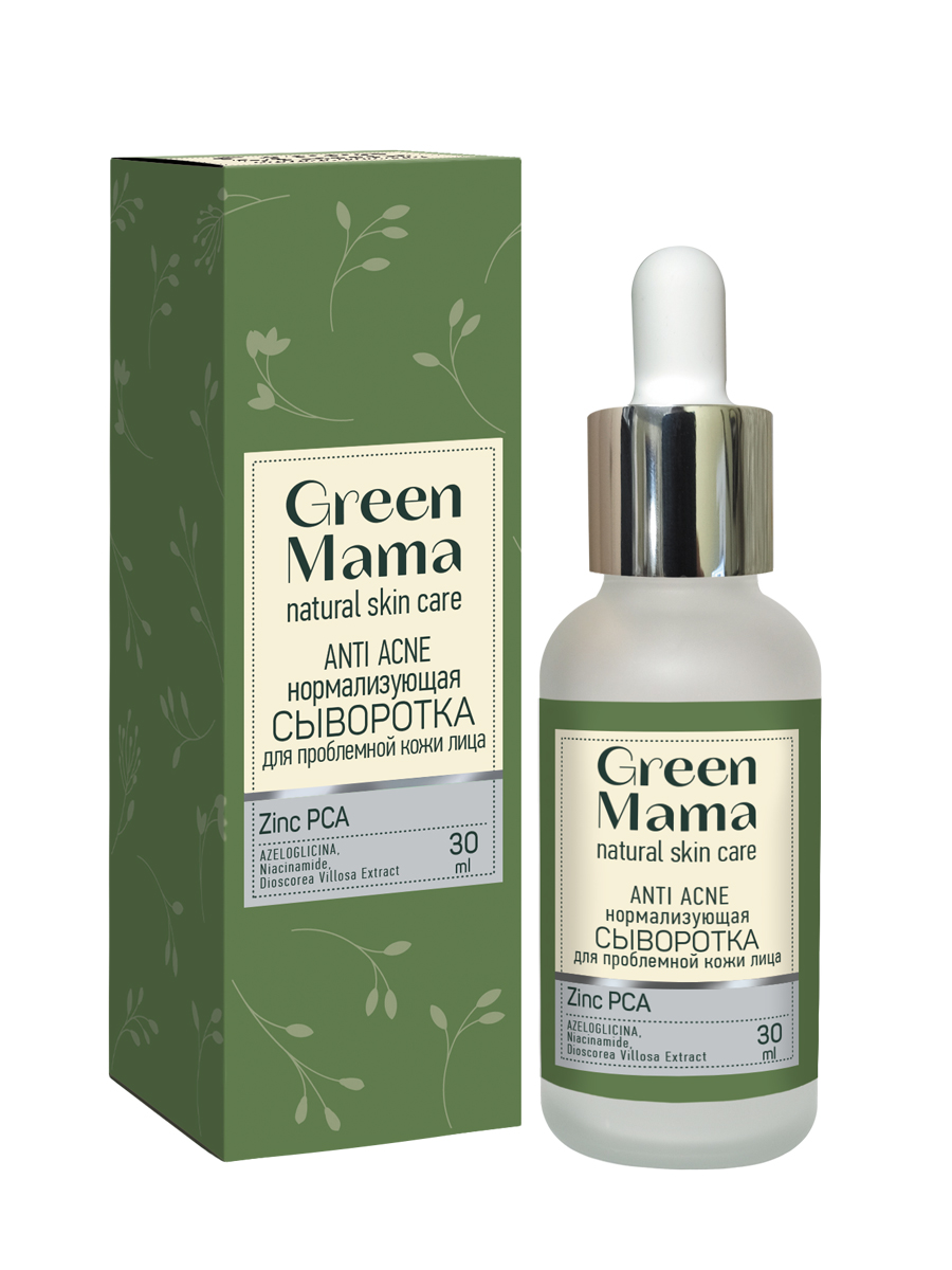 Сыворотка для лица Green Mama нормализующая Anti acne для проблемной кожи 30 мл - фото 1