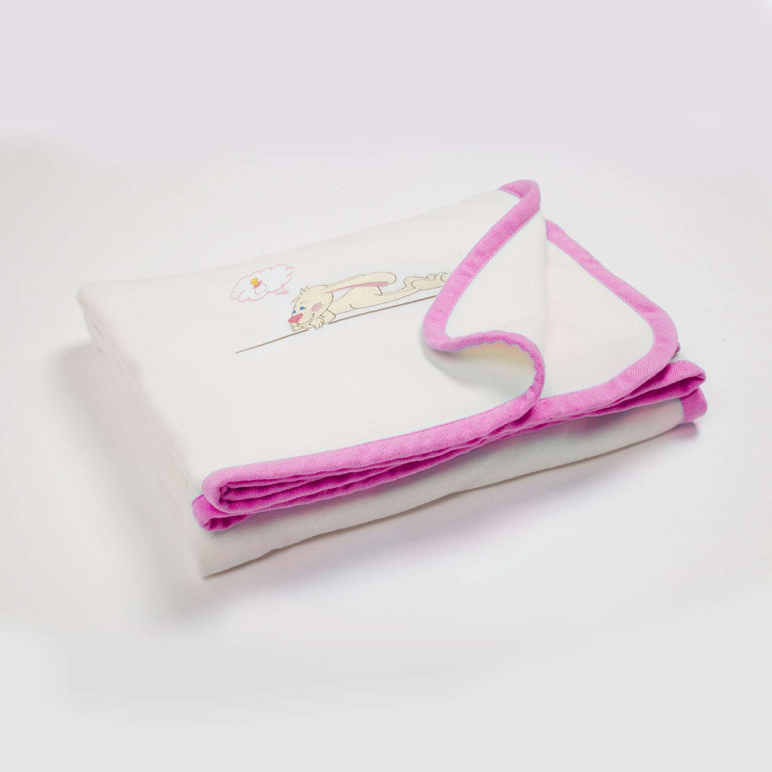 Плед Primavelle флисовый с вышивкой Lovely 100х80 см розовый - фото 1