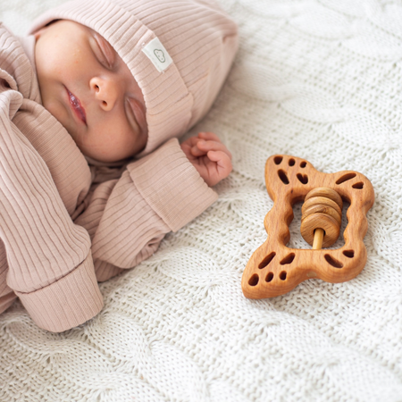 Погремушка деревянная Mag Wood Бабочка для новорожденных