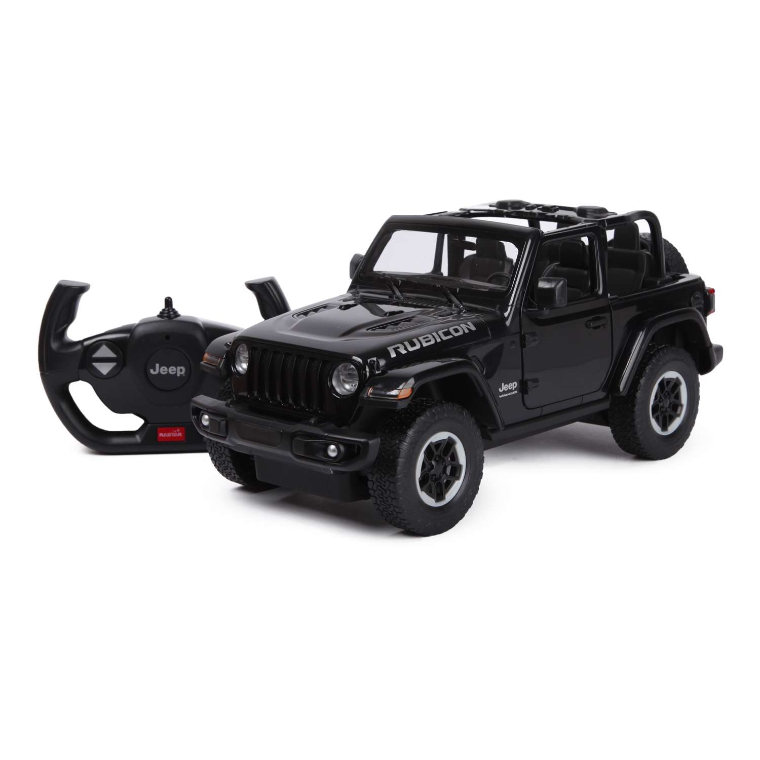 Машина Rastar РУ 1:14 Jeep Wrangler JL Черная 79400 - фото 1