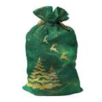 Мешок для подарков sfer.tex Деда Мороза 45х82 см зеленый