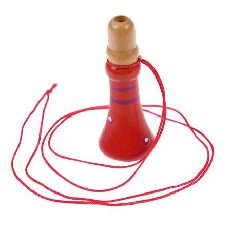 Свисток-дудочка Bradex деревянный на шнурке Красный DE 0531