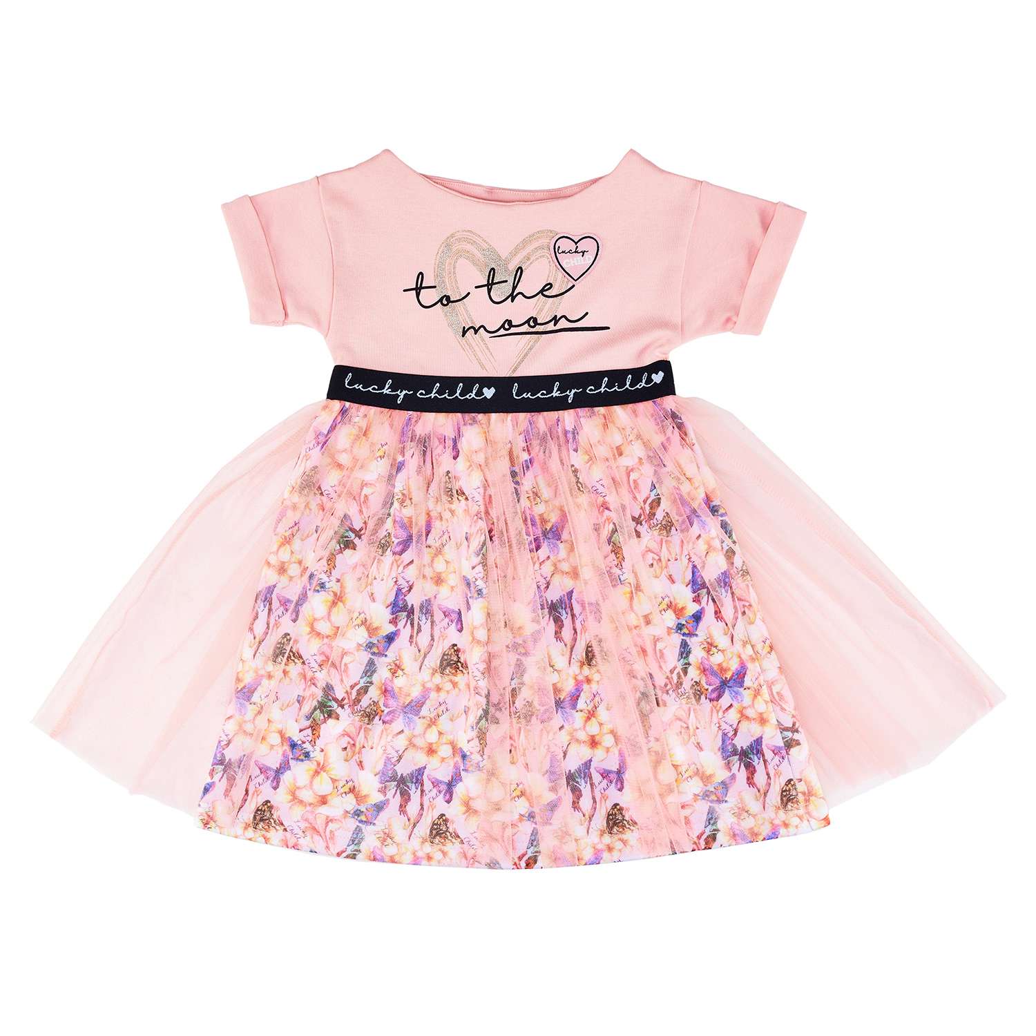 Платье Lucky Child 84-63/0-2/розовый - фото 1