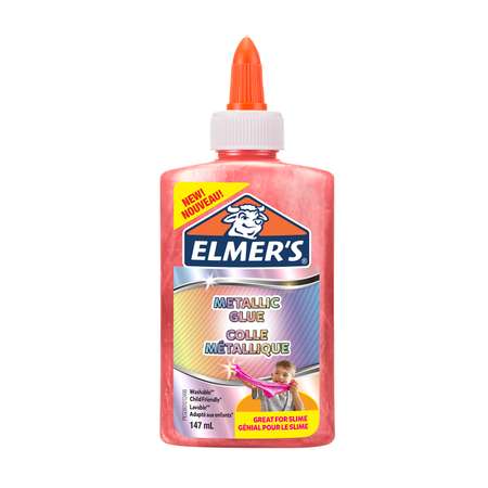 Клей для слаймов Elmers Metallic Glue 147 мл Розовый